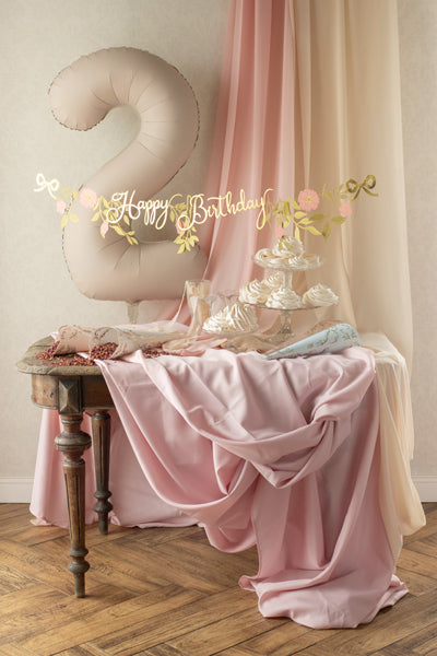 Guirnalda Happy Birthday Flores 1.3 M