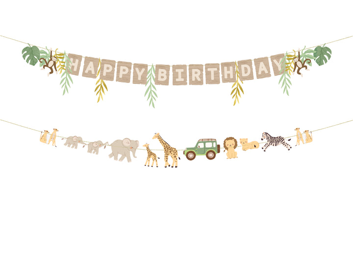 Guirnalda Happy Birthday Safari