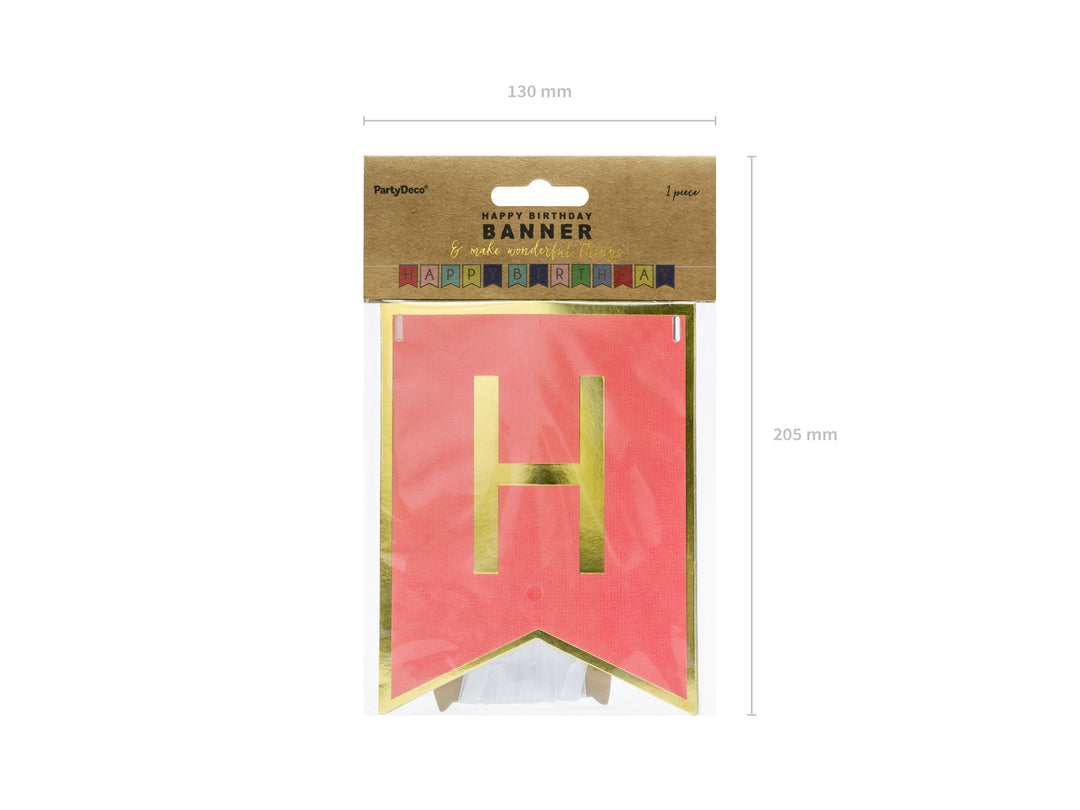 Guirnalda Happy Birthday Multicolor 1.75m