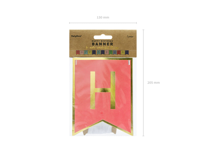 Guirnalda Happy Birthday Multicolor 1.75m