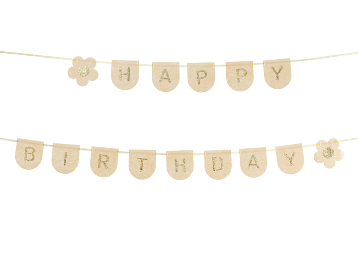 Guirnalda "Happy Birthday" Dorado