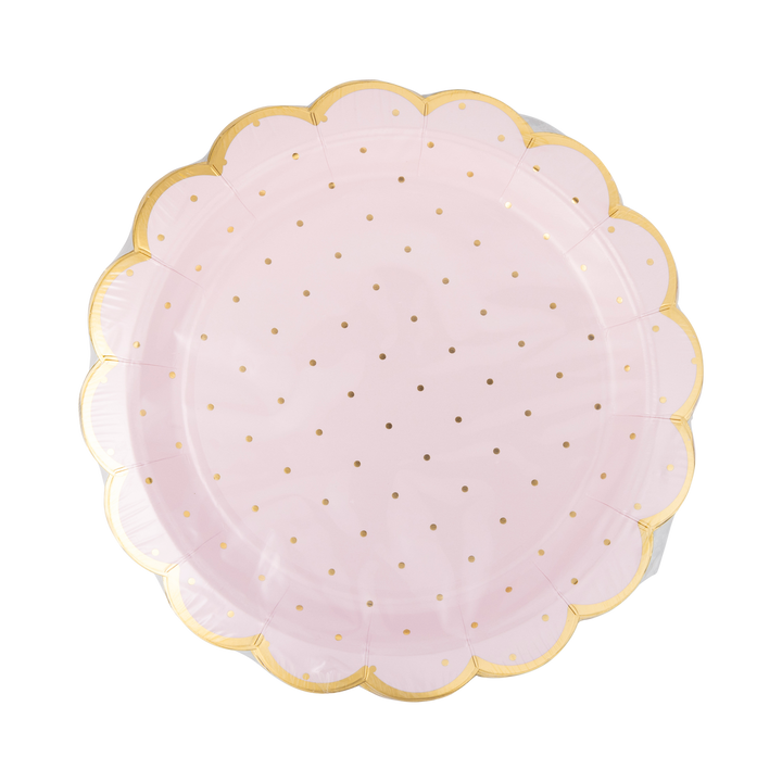 Plato Lunares Dorados Princesa