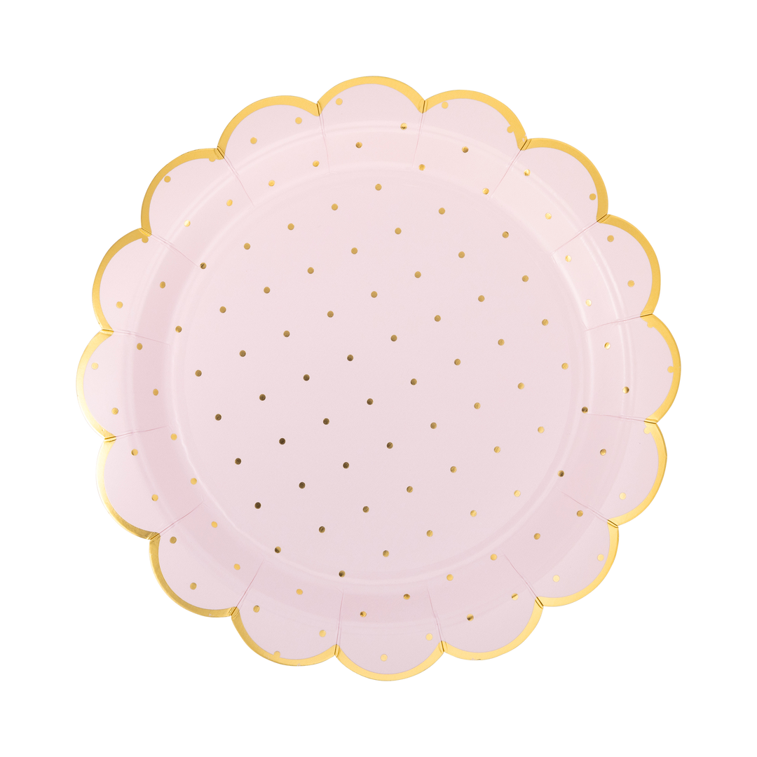 Plato Lunares Dorados Princesa