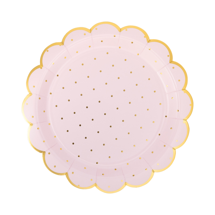 Plato Lunares Dorados Princesa