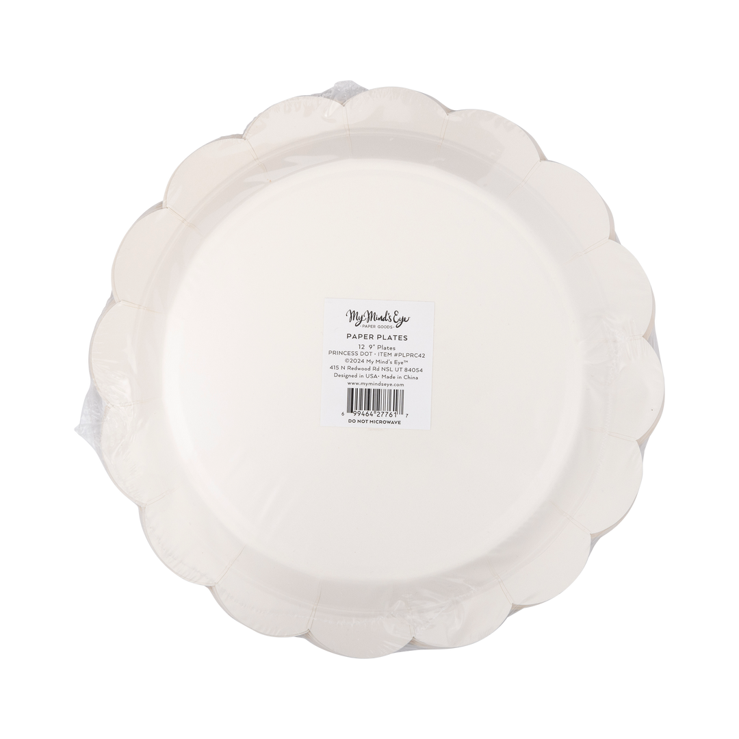 Plato Lunares Dorados Princesa