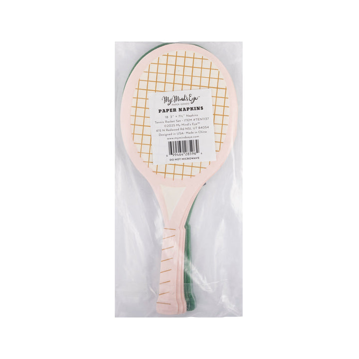 Servilleta cóctel  Raqueta de Tennis 18 Uds