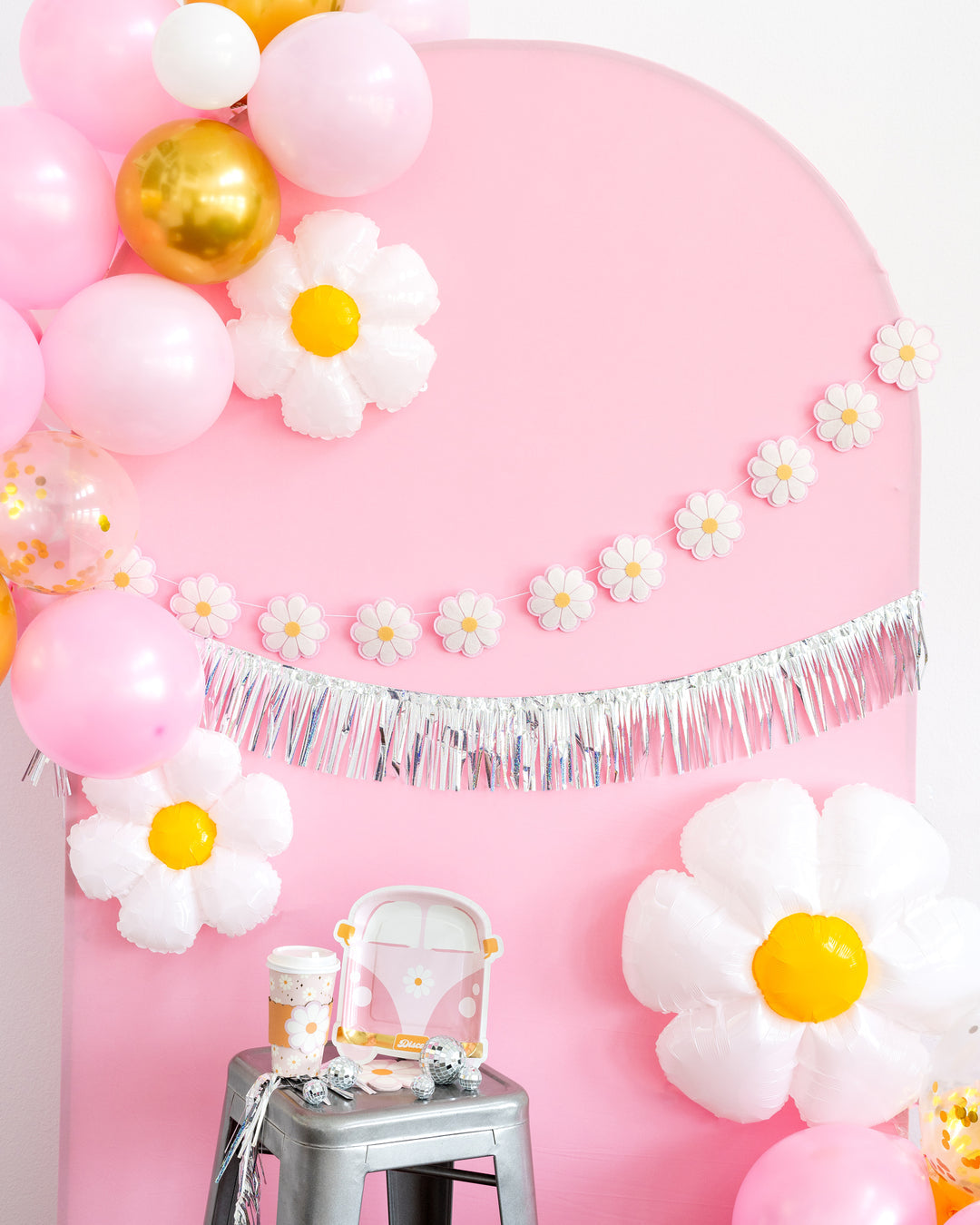 Guirnalda Disco Daisy Puffy Set
