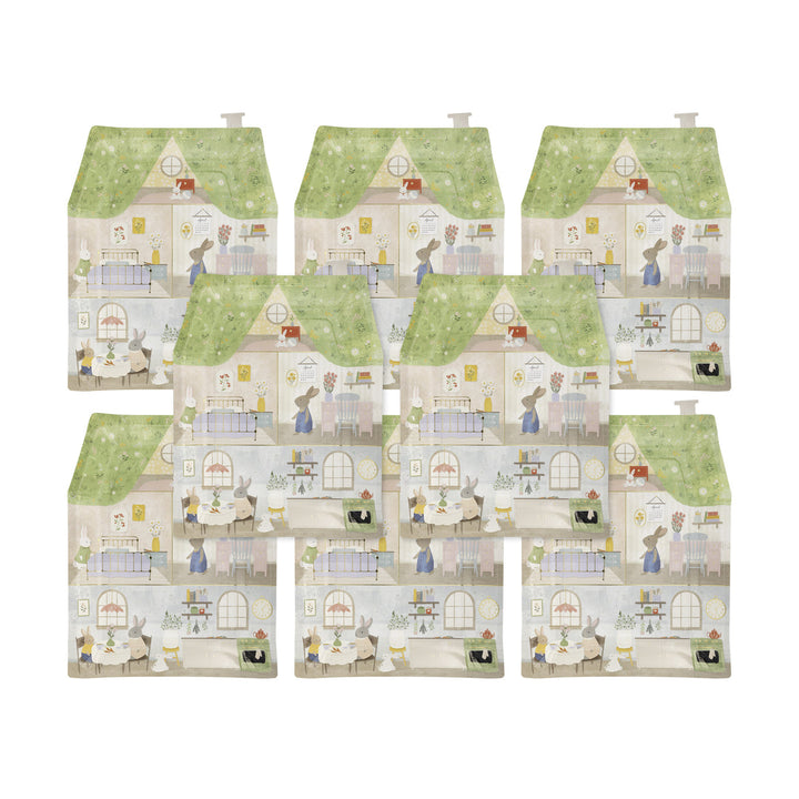 Plato Casita de Conejitos, 8 Uds