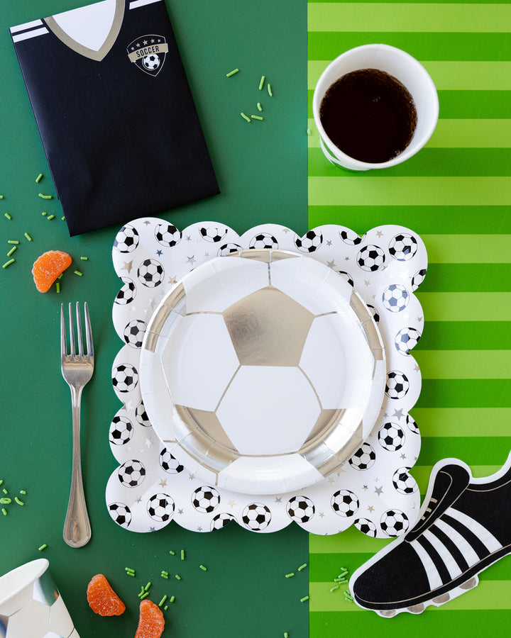 Plato Balon de Fútbol Festoneado