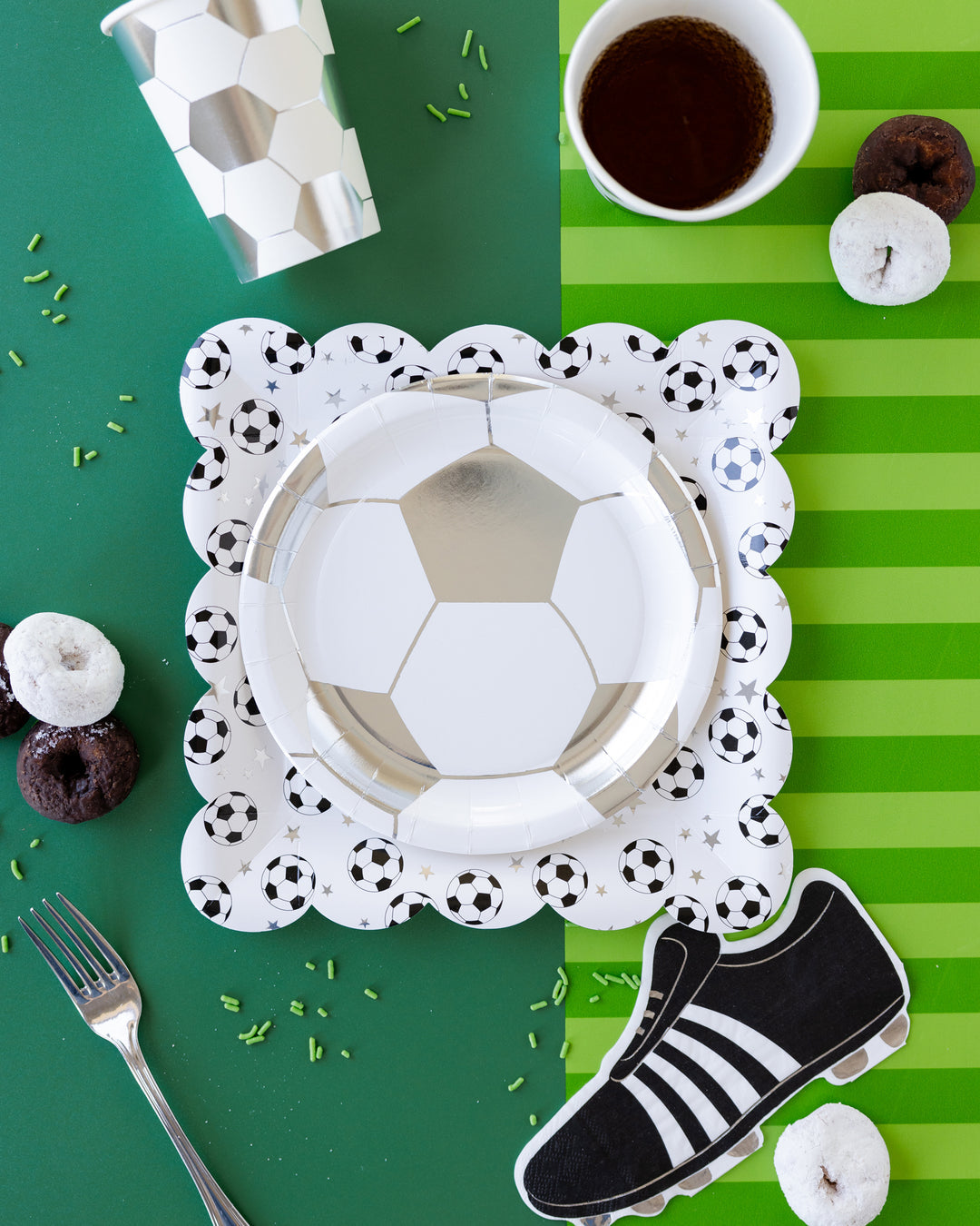 Plato Balon de Fútbol Festoneado