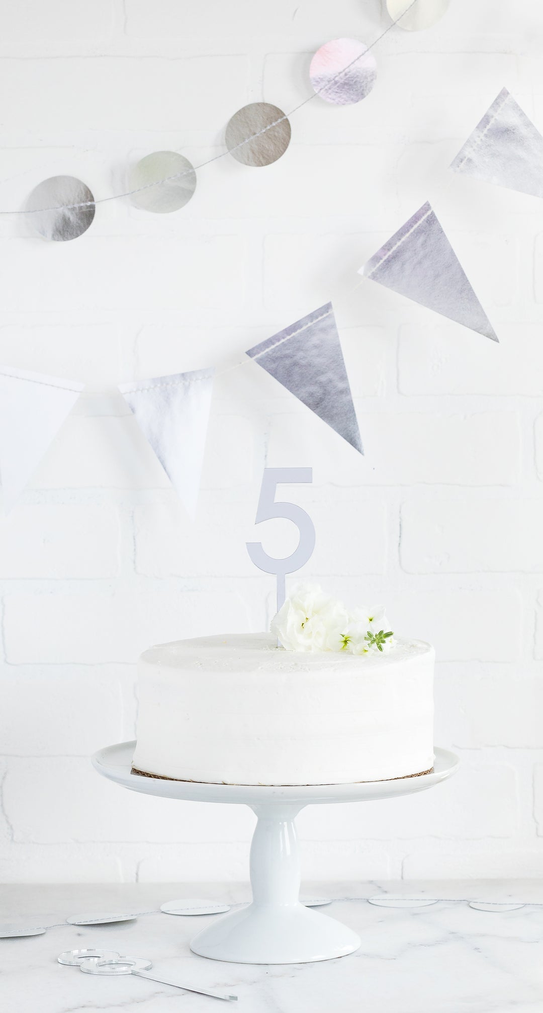 Topper Pastel No.5 Acrílico Plata