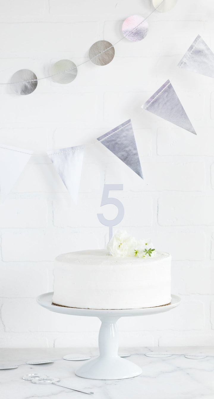 Topper Pastel No.5 Acrílico Plata