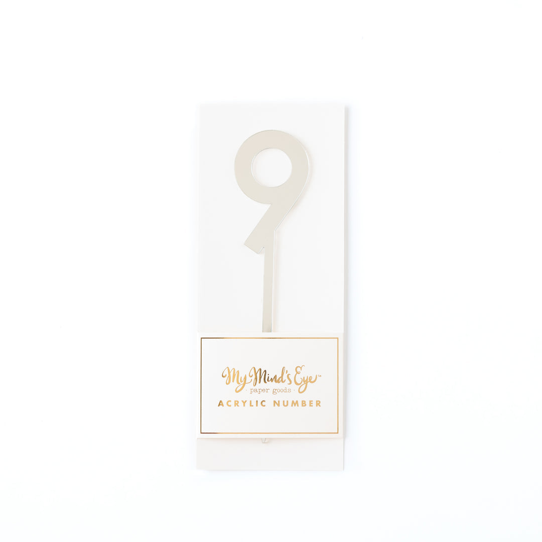 Topper Pastel No.9 Acrílico Plata