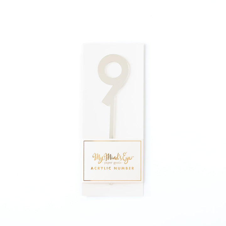 Topper Pastel No.9 Acrílico Plata