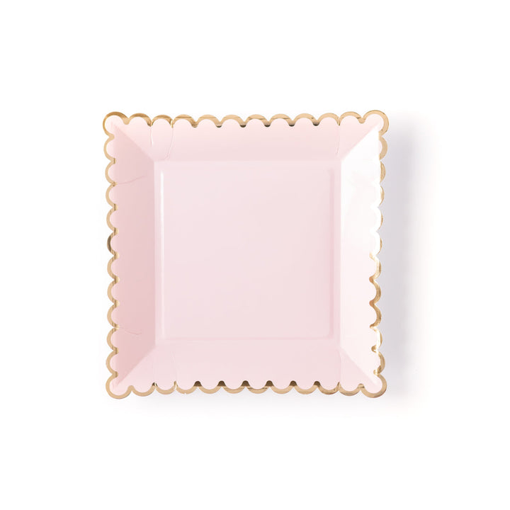Plato Festoneado Rosa
