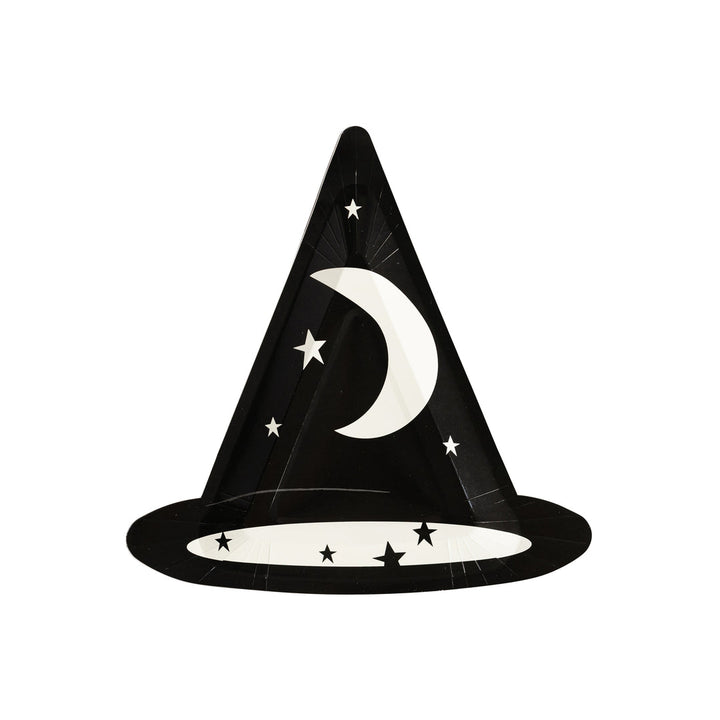Plato Grande Sombrero Bruja Negro