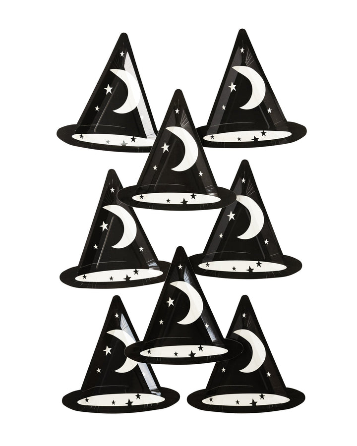 Plato Grande Sombrero Bruja Negro