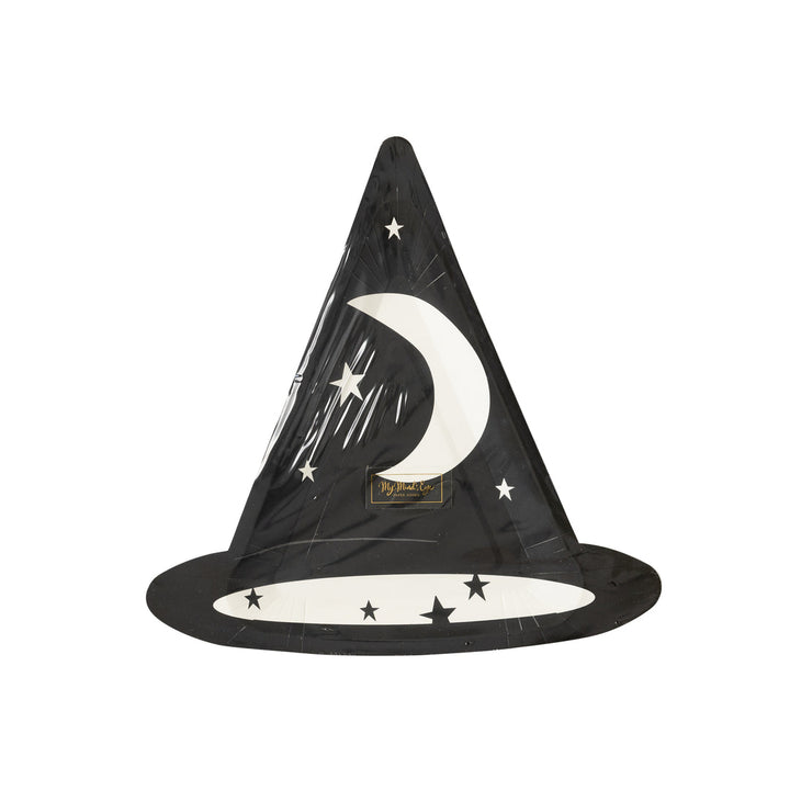 Plato Grande Sombrero Bruja Negro