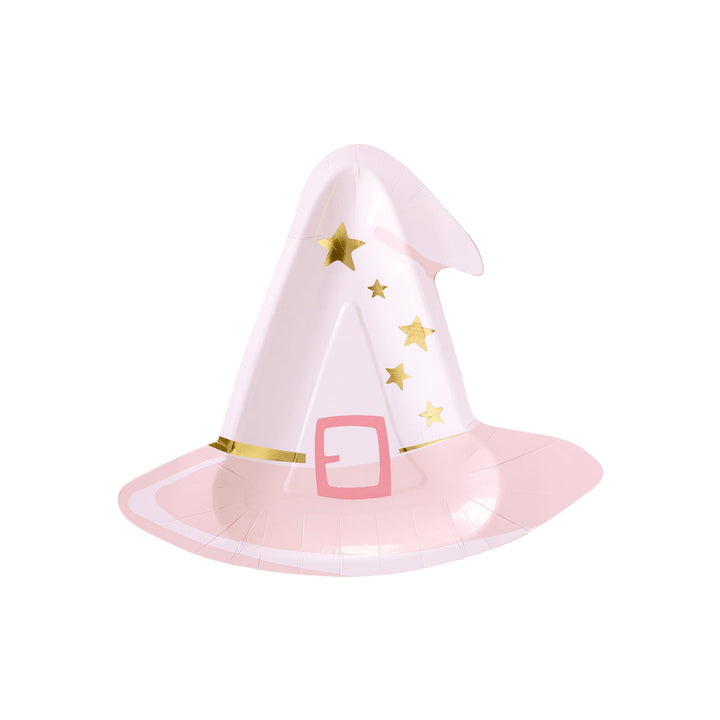 Plato Grande Sombrero Rosa Bruja