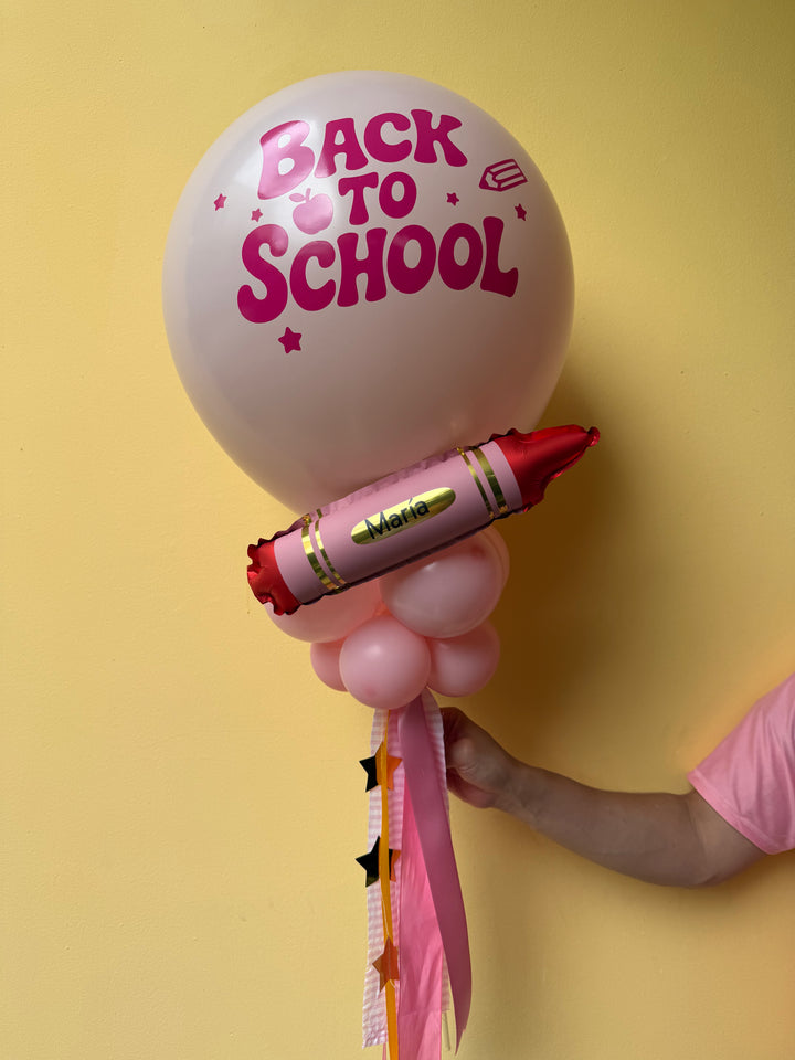 Bouquet de Globo Back To School personalizado Niña