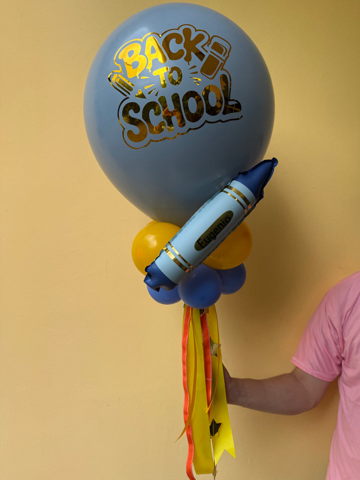 Bouquet de Globo Back to School Personalizado Niño
