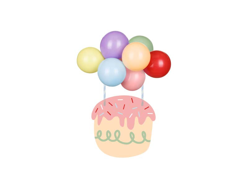 Cake "Topper de globos Multicolor"