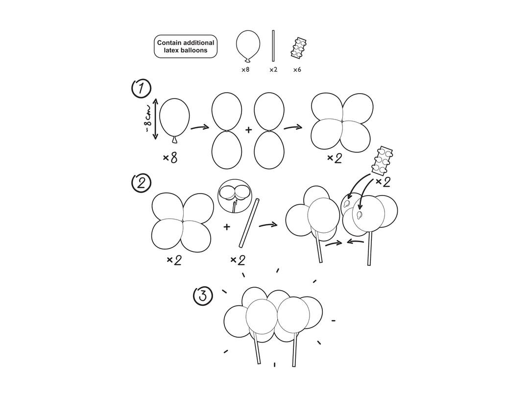 Cake "Topper de globos Multicolor"