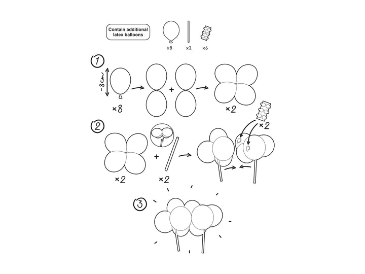 Cake "Topper de globos Multicolor"