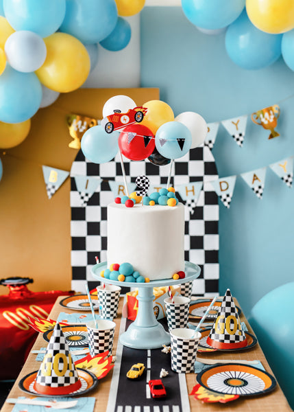 Cake Topper Globos "Carrera de autos"