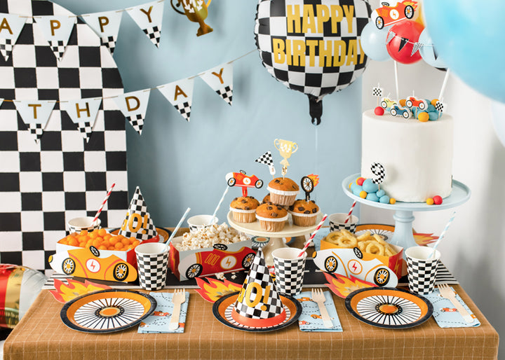 Cake Topper Globos "Carrera de autos"