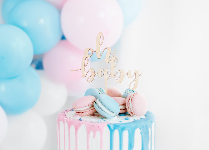 Topper pastel madera Oh Baby