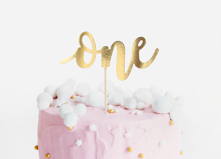 Topper pastel  Dorado ONE