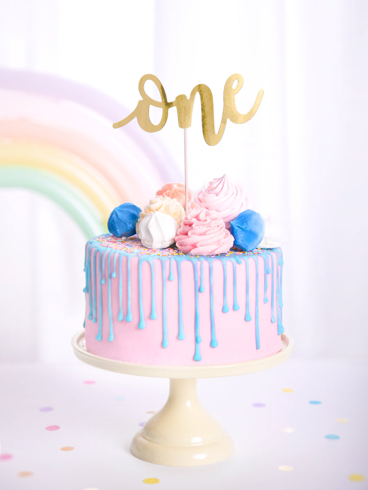 Topper pastel  Dorado ONE