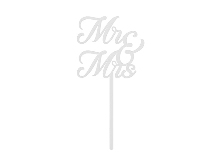 Topper Acrílico Pastel MR & MRS Blanco