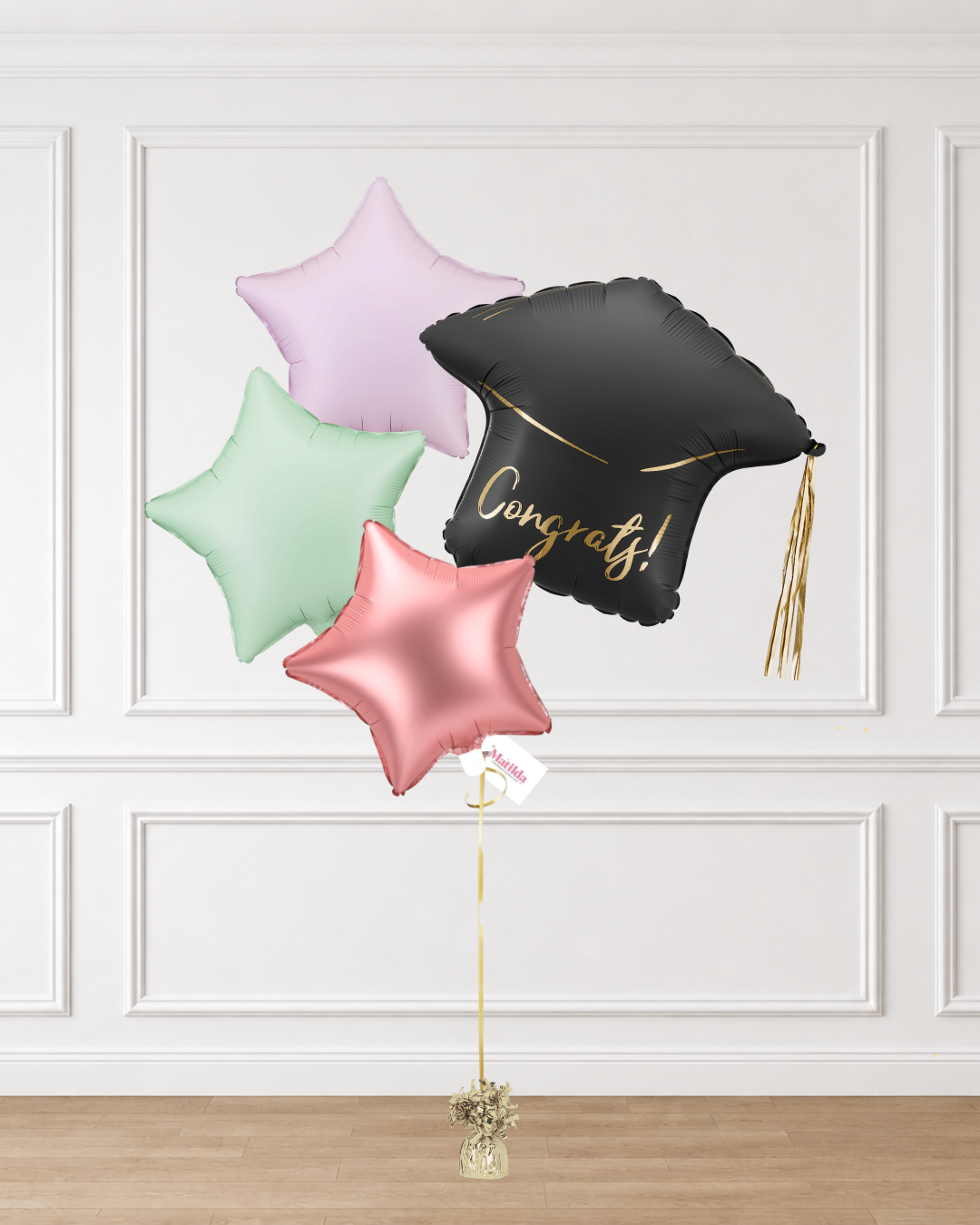 Bouquet de Globos Grad Birrete Pastel