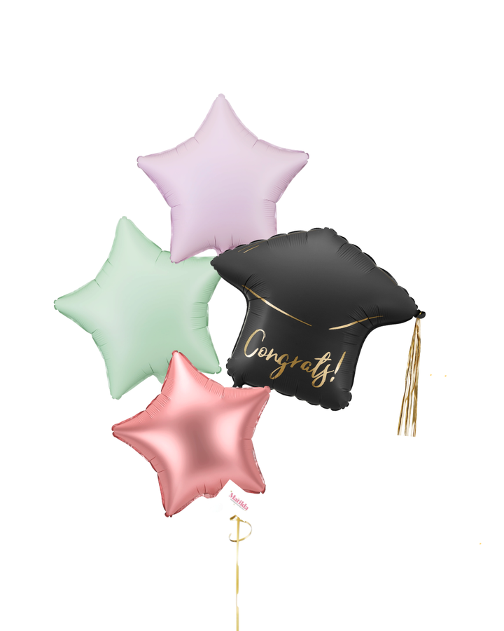 Bouquet de Globos Grad Birrete Pastel