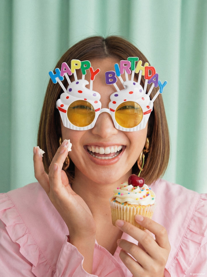 Gafas Cupcakes Happy Birthday