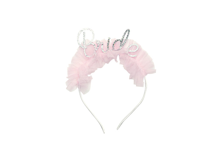 Diadema Bride con Tul Rosa