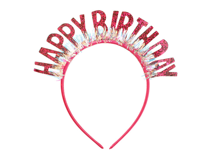 Diadema Happy Birthday Rosa