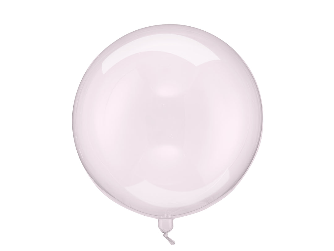 Globo Bubble Transparente Rosa 40 cm