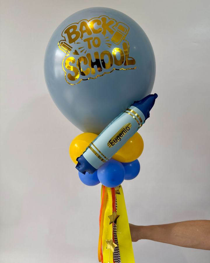 Bouquet de Globo Back to School Personalizado Niño