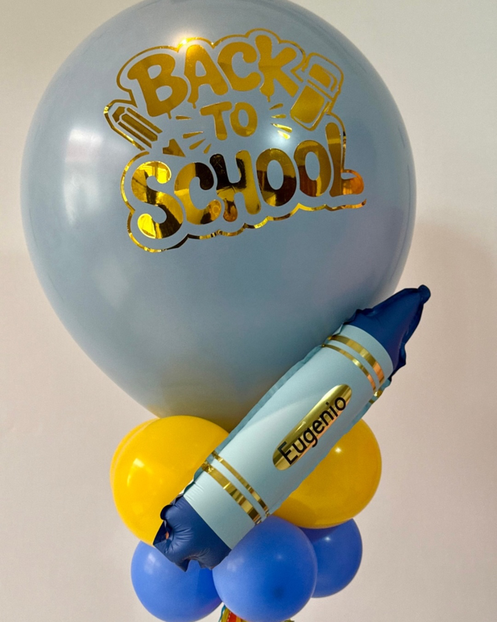 Bouquet de Globo Back to School Personalizado Niño