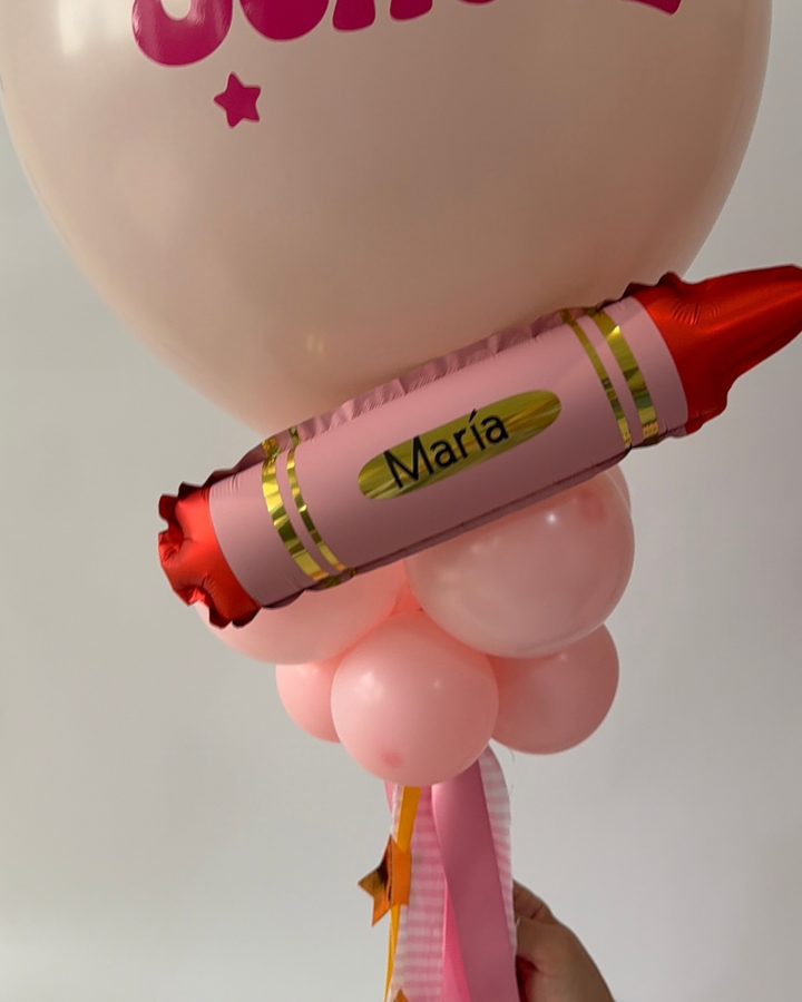 Bouquet de Globo Back To School personalizado Niña