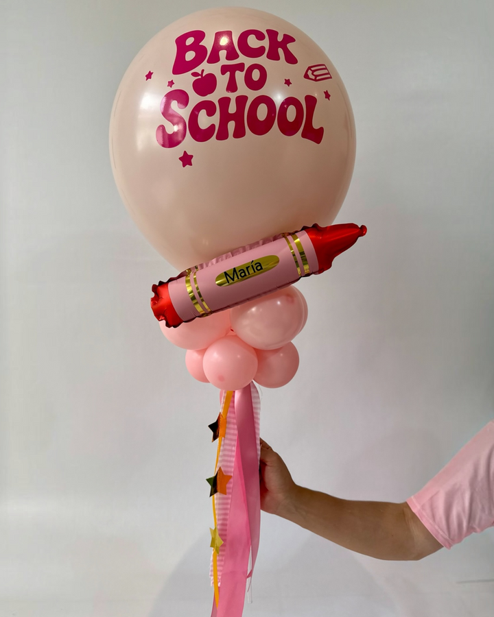 Bouquet de Globo Back To School personalizado Niña
