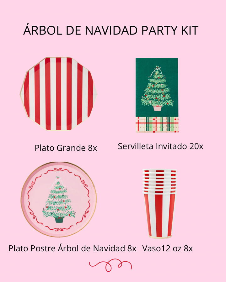 Kit de Fiesta Navideño Cabana Árbol de Navidad 8x