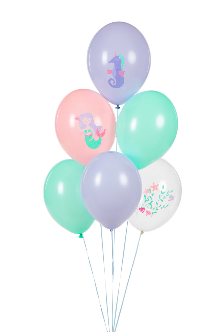 Globos Látex "Sirena Mix" 6 Pz