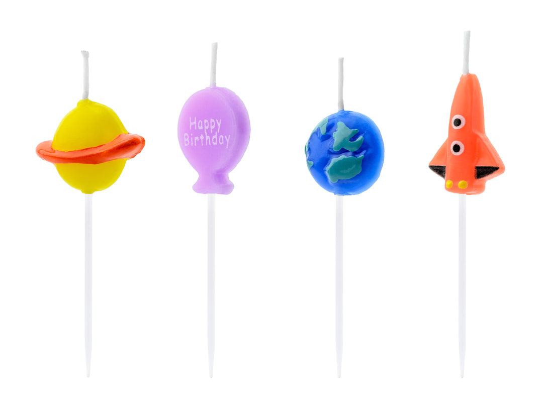 Velas "Espaciales Mix" 4 Pz