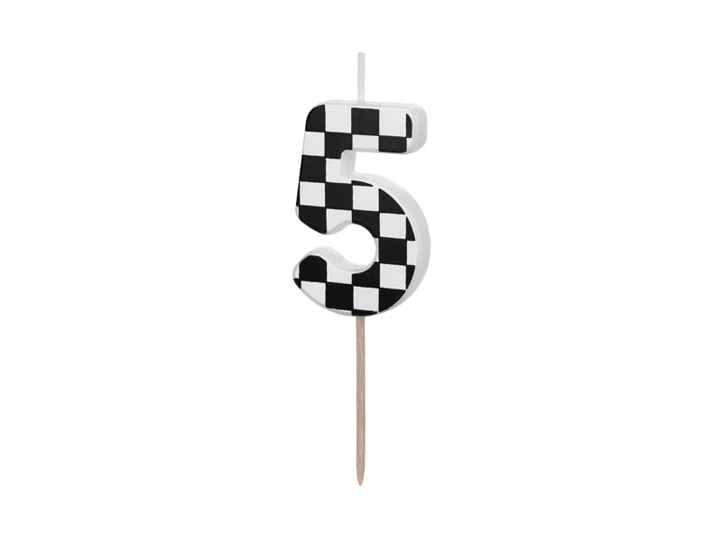 Vela Número 5 "Bandera a cuadros"
