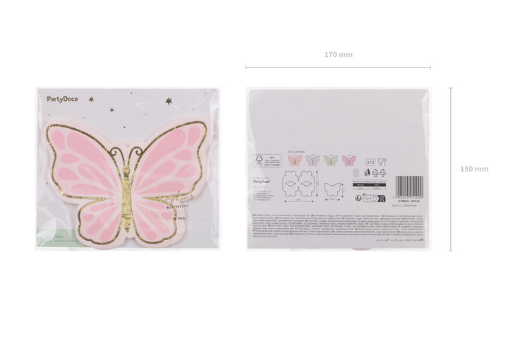 Servilleta "Mariposa Multicolor" 12 Uds