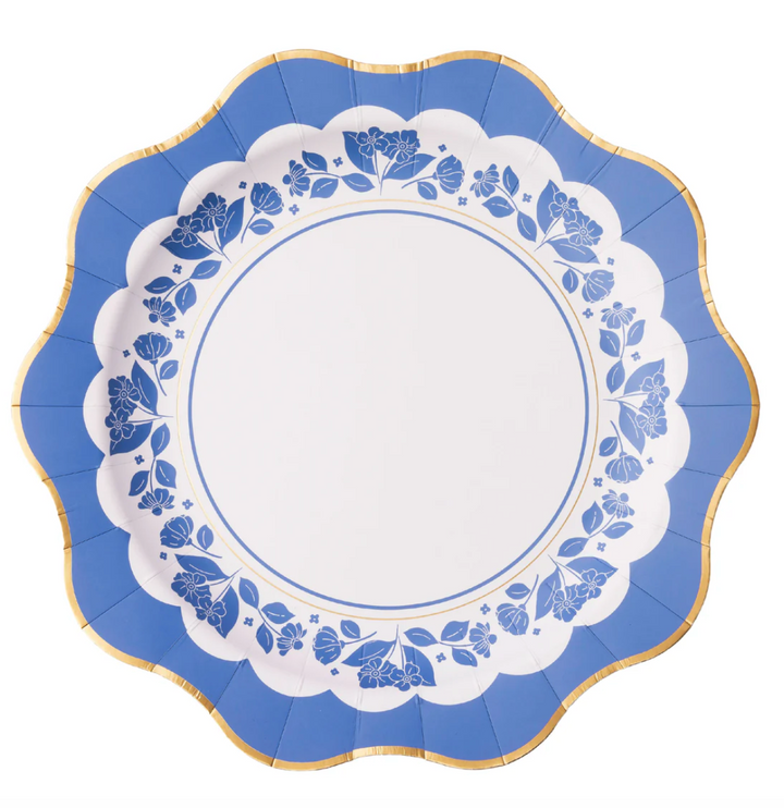 Plato Floral Belle Blue, 8 Uds